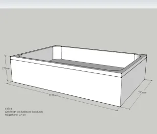 Neuesbad Wannenträger für Kaldewei Sanidusch 120x80x14 SD21861