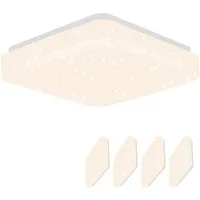 Nettlife LED Deckenleuchte Sternenhimmel Kinderzimmer 15W 21cm 3000K/4000K Weiß Deckenlampe, LED fest integriert, Kinderzimmer Deckenleuchte