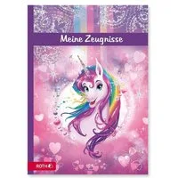 Roth Ideen Organisationsmappe ROTH Zeugnismappe "Einhornportrait", mit Design und Effekt
