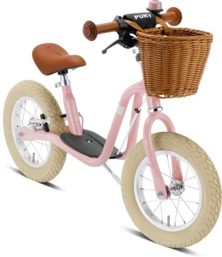 Puky 4096 Laufrad LR XL BR Classic retro-rosé inkl. Luftbereifung, Bremse, Glocke und Lenkerkorb