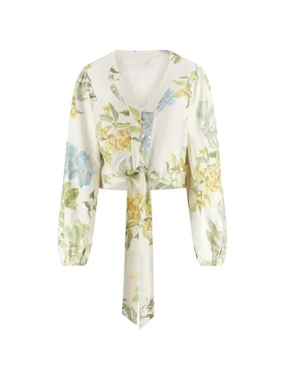 Guess - LS SHIRLEY LINEN TOP GARDEN LILIES PRI - Gr. - M
