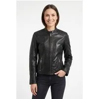 Mauritius Lederjacke MWMabou Bikerjacke mit dekorativer Schulterpartie