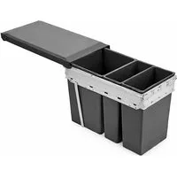 Hailo Einbaumülleimer Hailo Einbaumülleimer 3663191 Terzett 29 Inset Terzett 2x7 + 15 Liter, Einbau in einen 30 cm breiten Schrankauszug