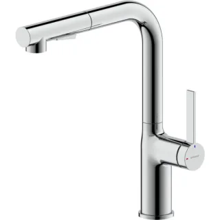 Bravat Torino Küchenarmatur 3521372 mit Auszugsbrause, chrom