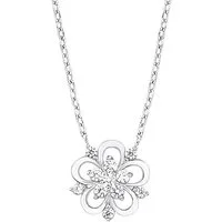 Amor Kette mit Anhänger Blume, mit Zirkonia (synth)