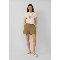 QS Shorts Hose Shorts aus Musselin