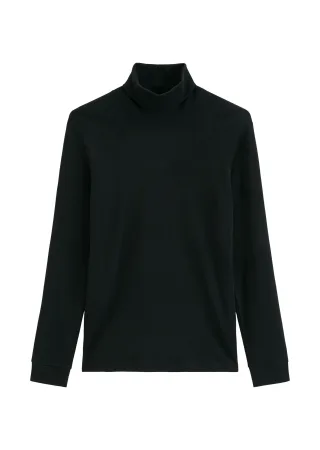 Marc o Polo - Rollkragen-Longsleeve Black - Gr. - M