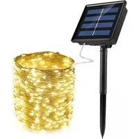 Montegoni LED-Streifen 12M LED Solar Lichterkette Außen Innen Wasserdicht Solarlichterkette
