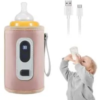 Coonoor Babyflaschenwärmer Tragbarer Baby Flaschenwärmer,USB Flaschenwärmer, Einstellbare Temperatur Babyflaschenwärmer