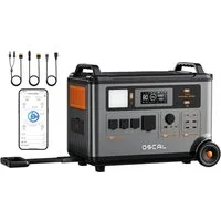 OSCAL Stromerzeuger Tragbare Powerstation, 3600W Dauerleistung (7200W Spitze),3600Wh Akku, 7,2 in kW, (1-tlg., Powerstation), Solargenerator für Camping, Wohnmobile & Notfälle