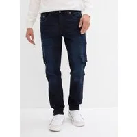 bonprix Cargojeans Slim Fit, aus Baumwolle und Elasthan, mit gewaschener Optik
