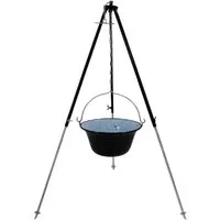 Grillplanet Schwenkgrill Gulaschkessel Set mit 15 Liter Kessel und 130 cm Dreibein, Set, Kessel, Dreibein