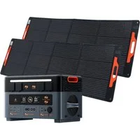 OSCAL Stromerzeuger Stromerzeuger 2400W PRO Tragbare Powerstation,2016Wh LiFePO4-Akku, 2,4 in kW, mit 2*200 Solarpanel, Camping, Wohnmobil und zu Hause
