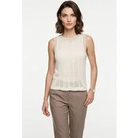 BOSS ORANGE Stricktop Ecela Premium Damenmode halbtransparent, Rundhals