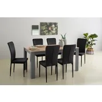 Home affaire Essgruppe Bergamo Tisch Stühle Speisezimmer, (Set, 7-tlg), moderne 7-tlg Tischgruppe, Unser Bestpreis