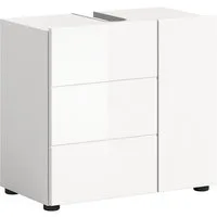 furnling Waschbeckenunterschrank Vera Badschrank mit wasserabweisender Oberfläche & Siphon Ausschnitt