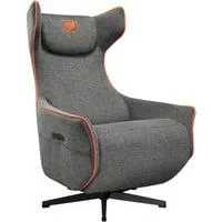 Gaming-Sofa Magus Gray, Gaming-Stuhl grau/orange