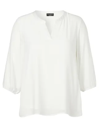 VIA APPIA DUE - Bluse V-Ausschnitt 3/4 Arm ecru - Gr. - 48