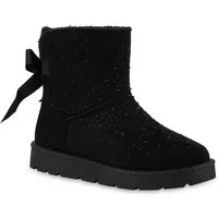 VAN HILL 841504 Winterstiefelette Damen Warm Gefütterte Winter Boots Stiefeletten Bequeme
