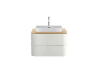 Duravit Happy D.2 Plus Konsolenwaschtischunterbau wandhängend Weiß Seidenmatt 650x480x408 mm - HP496 HP496003636