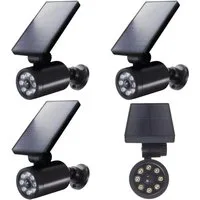 Maclean Überwachungskamera Attrappe SOL1801S Solar Dummy Kamera mit Bewegungsmelder & Blinkender LED (Außenbereich, Innebereich, 4-tlg., Wetterfest IP44 zur Abschreckung - Täuschend echte Dummy‑Kamera)