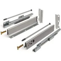 SO-TECH® Schubkasten Schubladensystem Modern Box Zargenhöhe 199 mm, Nennlänge 250-550 mm Soft-Close grau