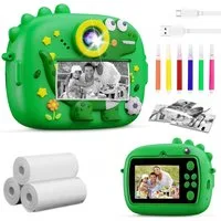 SinLaw Spielzeug-Kamera Kinderkamera, Sofortbildkamera, 2,4-Zoll-Digitalkamera, 1080P HD, Enthält 3 Rollen Druckerpapier.