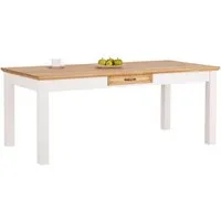 OTTO home Esstisch Selma, mit Schublade, aus massivem Kiefernholz, Breite 140 oder 180 cm