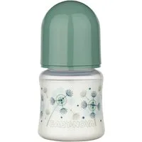 Baby-Nova Babyflasche Weithals Flasche mit rundem Silikon Sauger 0-24 M, Anti-Kolik