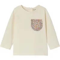 vertbaudet Langarmshirt mit Brusttasche Mädchen