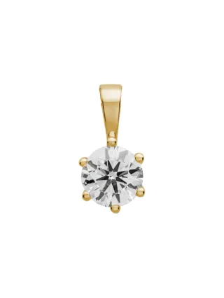 Lyomi Anhänger 585/- Gelbgold 1 synth. Diam. 0,75 ct.