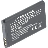 AccuCell Akku passend für Doro Primo 368, Maße 53,1x33,8x5,4mm, Li-ion Doro RC Akku 1000 mAh (3,7 V)