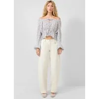 QS Weite Jeans Jeans-Hose Jeans Relaxed Fit / Mid Rise / Barrel Leg