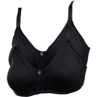 Toker Collection® Bügelloser BH Damen BH ohne Bügel aus weicher Baumwollmischung mit Modal (Sparset, 2er-Pack) ohne Bügel