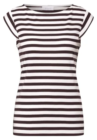 Street One Studio - Gestreiftes Jersey-Top rot - Gr. - 34