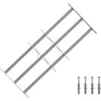 vidaXL Fenster Fenstergitter 700-1050 mm Galvanisiertes Stahl Silber, (1 St)