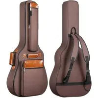 AKKEE Gitarrentasche Hochwertige, gepolsterte 42-Zoll-Gitarrentasche, wasserdicht, Gitarrenrucksack aus Oxford-Gewebe, verstärkte Instrumententasche