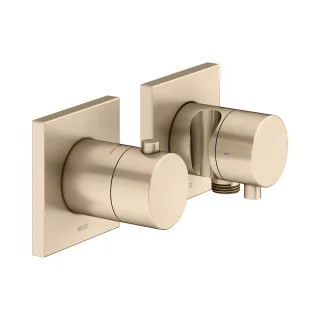 Keuco Thermostat Unterputz Set Edition 11 51153, 2-Wege m.Schlauchan./Br.halt. Bronze gebürstet, 511 51153031222