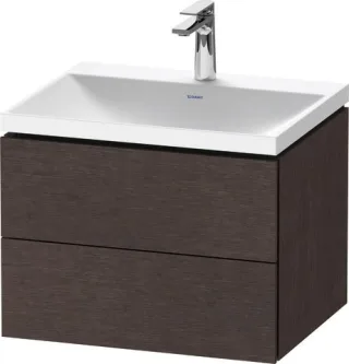 Duravit L-Cube c-shaped Set wandhängend Eiche dunkel gebürstet Matt 600x480x480 mm - LC6950O72720000 LC6950O72720000
