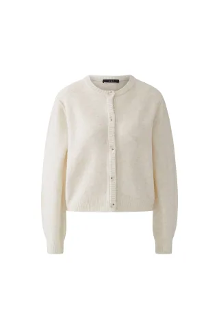 Oui - ILAYA Strickjacke offwhite - Gr. - 42