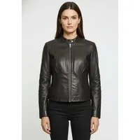 BOSS ORANGE Lederjacke Saleste Premium Damenmode aus fein genarbtem Leder