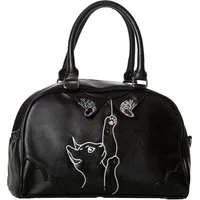 Banned Schultertasche Meow Bag, Katze Stickerei Verstellbarer Schultergurt
