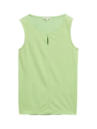 Tom Tailor - Top mit Cut-Out-Detail pistachio green - Gr. - L