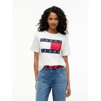 Tommy Jeans Rundhalsshirt TJW BXY FLAG SS TEE EXT Baumwolle