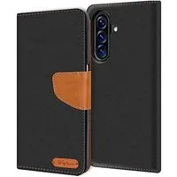 CoolGadget Handyhülle Denim Schutzhülle Flip Case für Samsung Galaxy A57 5G 6,7 Zoll, Book Cover Handy Tasche Jeans Hülle für Samsung A57 5G Klapphülle