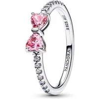 Pandora Fingerring PANDORA Timeless Damenring Schleife aus 925er Silber, Zirkonia