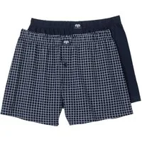 CECEBA Boxershorts Ceceba 2er-Pack Boxershorts XXL navy/Gitterkaro (Packung, 2-St., 2er-Pack)