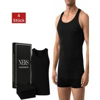 NERS Unterhemd (4er Pack) 100% Baumwolle für Herren Feinripp Tank Top, in Geschenkbox (4-St., 4er-Pack) Premium Qualität Unterhemden, atmungsaktiv & hautfreundlich