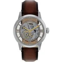 Fossil Automatikuhr Townsman ME3270, Armbanduhr, Herrenuhr, Mechanische Uhr, Lederarmband, analog