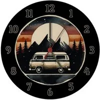 speecheese Wanduhr Wohnmobil Wanduhr aus MDF